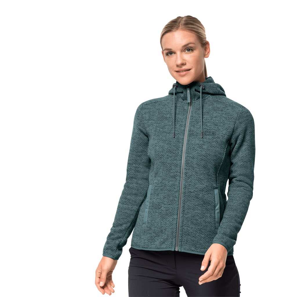 Jack Wolfskin PATAN HOODED fleece ζακετεσ γυναικεια ανοιχτο πρασινο | GR6054390